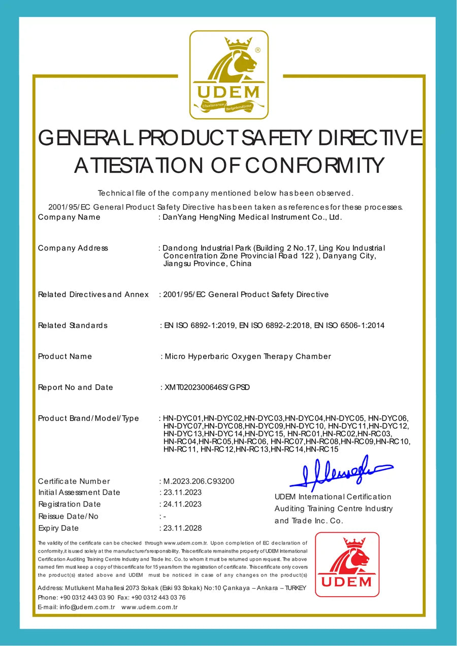 General Product Safety Directive attestation